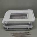 Delamu 2-Tier Multi-Purpose Bathroom Under Sink Organizers and Storage, Stackable Kitchen Pantry Organization, Pull Out Medicine Cabinet Organizer with Movable Dividers, White, 2 Pack