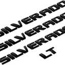 3D Raised and Strong Adhesive Decals Letters Compatible for 2012-2025 Silverado LT 1500 2500Hd 3500Hd (Matte Black)