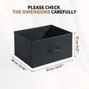 6 Pack Drawers For Fabric Dresser, Collapsible Non-Woven Storage Cubes With Handles, Closet Wardrobe Clothes Blanket Organizer Bins, Bedroom Space Saving Non-Washable Dresser Drawers, Black