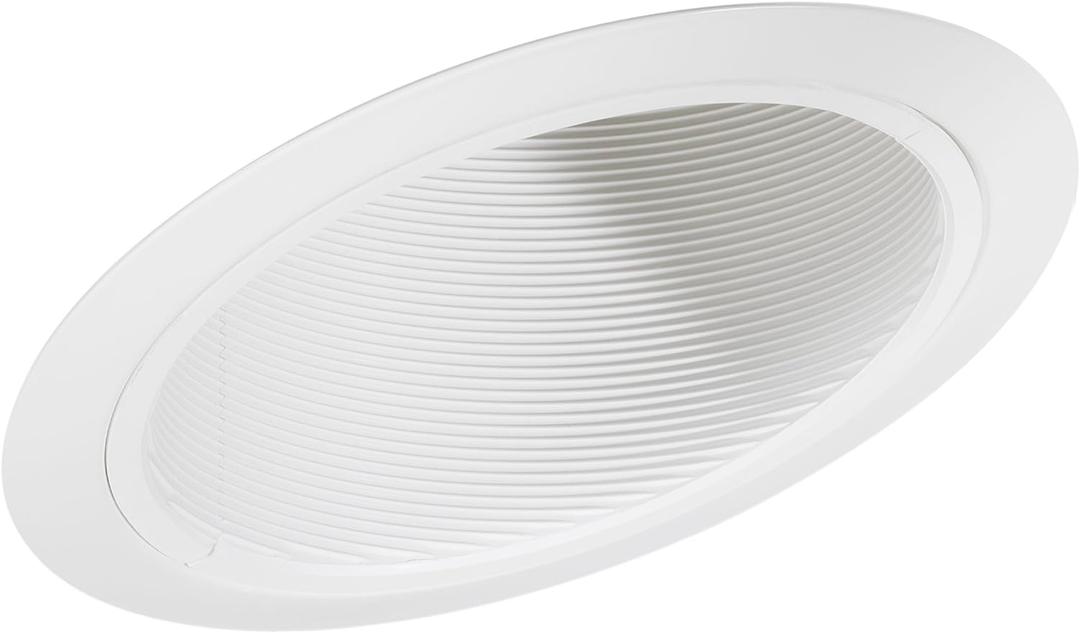 Juno Lighting Group 614W-WH 6-Inch LED Standard Slope Downlight Baffle, 90 Watts, White Trim