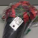 WOBUBU Fake Poinsettia Plants with Red Berry 14 Inch Poinsettias Artificial Christmas Flowers in Pot for Home Porch Garden Office Indoor Outdoor Christmas Decorations (Red)