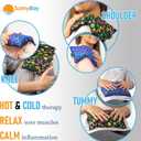 SunnyBay Small Microwave Heating Pad, Microwavable Versatile Cold/Heated Neck and Shoulder Wrap for Back Pain and More, Moist Heat Cotton-Fleece Pad, 6x11 Inches, Lilac and Green Flowers, Pack of 2