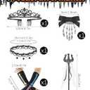 Liitrsh 6 Pcs Halloween Skeleton Costume Fishtail Mermaid Dress with Accessories for Halloween Cosplay(12,Colored)