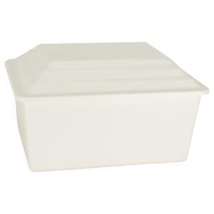 White Urn Vault for Ground Burial, Holds One Adult Cremation Urn for Human Ashes, Durable and Secure Cremation Urn Vault for Cemetery Burial