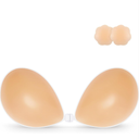 Niidor Adhesive Bra Strapless Sticky Invisible Push up Silicone Bra for Backless Dress with Nipple Covers Size B
