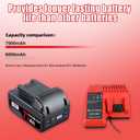 2P 18V 7.0Ah Lithium-ion Replacement for Milwaukee Battery Compatible with Milwaukee 18V Battery 48-11-1820 48-11-1850 48-11-1860 48-11-1870 Cordless Power