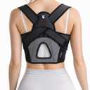 Posture Corrector for Women, Adjustable Upper-Back Brace for Shoulder & Upper-Back Pain Relief - Aesthetically Designed & Breathable Back Straightener, Helps Improve Rounded Shoulders, Slouching & Poor Posture, Discreet Under Clothes, One Size