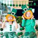 3 x Sratte 12 Pcs St Patricks Day Ball Ornaments 2 Inch Green Shamrock Sequin Hanging Ball Ornaments Green Irish Ornament for Tree Decoration Glitter Clover Decor for St. Patrick's Day Festival Decoration