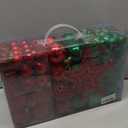 Aitsite 100 Pack Christmas Tree Ornaments Set Mini Shatterproof Holiday Ornaments Balls for Christmas Decorations (Red and Green)