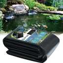 17x17ft Pond Liner with 20 Mils Thickness, UV Resistant Preformed HDPE Pond Liner Easy Cutting (17x17in)