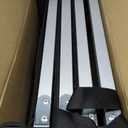 DGSL Dog Ramp for Car, 4-Step Folding Dog Stairs, Aluminum, Black, Supports Up to 250 Lbs