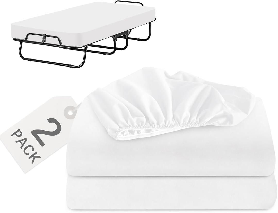 Biloban Cot Sheets 3175 2 Pack, Cot Size Fitted Sheet Fits for Narrow Twin Mattress/RV Bunk Mattress/Guest Beds and Folding Beds/Army Cots for Adults, White (Small Single) Biloban Cot Sheets 3175 2 Pack, Cot Size Fitted Sheet Fits for Narrow Twin Mattress/RV Bunk Mattress/Guest Beds and Folding Beds/Army Cots for Adults, White (Small Single)