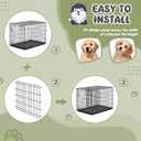 Tandefio 2 Pack Dog Crate Divider Panel for 36 Inch Crates - Adjustable Metal Pet Kennel Divider for Large, Medium & Small Dogs | Easy Installation & Secure Design (20.7 x 22.1 Inches)