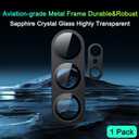 5 x TZGZT Camera Lens Protector for Samsung Galaxy S26 Ultra, One-piece Metal Manufacturing, Unbreakable Shatterproof, Screen Protector Tempered Glass Cover Accessories, Case Friendly-Black