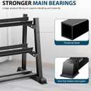 Dumbbell Rack, Bongkim Dumbbell Set with Rack Stand, Dumbbells Weights Rack for Home Gym, Weight Rack for Dumbbells, Kettlebells, and Weight Plates 1100LBS