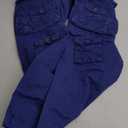 OCHENTA Men's Cotton Casual Cargo Work Pants Baggy Travel Hiking with Multi Pockets (No Belt) (32, Dark Blue)