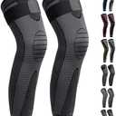 Full Leg Sleeves Long Compression Leg Sleeve Knee Sleeves Protect Leg, for Man Women Basketball, Arthritis Cycling Sport, Size: 4X-Large (1 Pair)