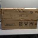 Raynesys Outdoor Grill Cart, 440lbs Outdoor Grill Table, 31x17 inch Blackstone Griddle Stand, Portable Folding Cart with Wheels, 2-Tier Storage Rack & Side Storage Box (Black)