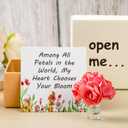 2 x I Love Mom Gift Mothers Day Gifts from Daughter & Gifts for Daughter Ideal Mini Flower Gift for Mom