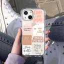 Boho Jesus Collage Case for iPhone 13 Mini,Christian Quote Bible Verse Pattern,Soft TPU Protective Cover Case Compatible with iPhone 13 Mini