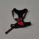 rabbitgoo Dog Harness No Pull with 2 Leash Clips, Adjustable Soft Padded, Reflective Oxford No Choke Pet Vest with Easy Control Handle for Large Dogs, Black & Red, M