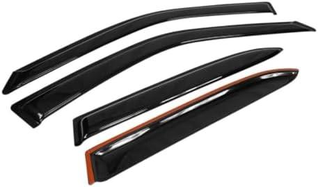 DTYSBFD 4pcs Sun Rain Deflector Guard Window Visors Front Rear Left Driver Right Passenger Upper Side Tape on External Window Style Acrylic Smoke Tinted for Toyota for Corolla 1998-2002
