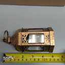 LLQ 8Pcs Mini Lantern with LED Tealight, Vintage Brown Lanterns Decorative, Hanging Candle Lanterns for Ramadan Christmas Wedding Table Centerpiece Indian Diwali Decor, Garden Fairy Party Decorations (Bronze)