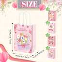 Silkfly 48 Pieces Mother Day Gift Bags Bulk Floral Gift Bags with Handle Happy Mother Day Party Favor Flower Treat Love You Mom Goodie Bag for Party Decorations Supplies