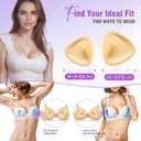 Sticky Bra Push Up Bra for Large Breasts - Double Sided Adhesive Bra, Waterproof for Swimwear (2 Pack, Nude)