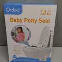 Orzbow Foldable Potty Training Seat, Toddler Toilet Seat for Travel with Suction Cups for Adult Toilets | Firmly Adhere and Adjustable Length | Non-Slip with Splash Guard, Easy to Clean, White