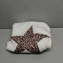 Obenie Women Oversized Leopard Star Graphic Hoodies Y2K Aesthetic Long Sleeve Pullover Sweatshirt Unisex Pullover Tops,White, X-Large