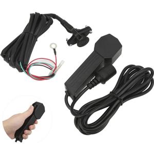 3 Prong Winch Remote Control Female Plug Badlands Winch Remote Plastic 12V Handheld Winch Remote Controller With 9Ft Cable Electric Manual For Atv Utv