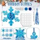 Karenhi 24 Sets Winter Snowflake Crafts Kit DIY 3D Felt Snowflake Ornament Craft Kits Make Your Own Christmas Tree Hanging for Xmas Tree Decoration Winter Party Favors