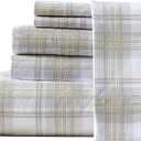 Wrangler - Twin Size Sheet Set, Ultra-Soft & Wrinkle-Resistant Bedding for Year Round Comfort, Deep Pockets, Bed Sheets with Matching Fitted Sheet & Pillowcase (Dayton Valley Plaid Beige)