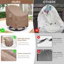 Patio Chair Covers for Outdoor Furniture Waterproof 4 Pack, Heavy Duty Waterproof Outdoor Swivel Chair Cover (30"W x34"D x36"H - Brown)