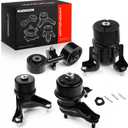A-Premium Set of 4 Engine Motor Mount and Transmission Mount and Torque Strut Mount Kit Compatible with Toyota Camry 2002 2003 2004 2005 2006 L4 2.4L Sedan, Automatic Transmission