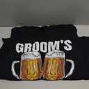 Groom's Brew Crew T-Shirt Funny Group Beer Drinking Team T-Shirt, XL