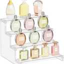 Lifewit 4 Tier Clear Display Risers Stand, Plastic Organizers for Figures, Cupcake, Perfume, Dessert, Desktop Display Stand for Organize and Decoration