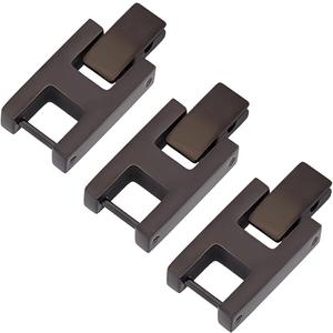 WEBEEDY 3 PCS Black Watch or Bracelet Fold Over Clasp Stainless Steel Watch Extension Clasp Square Metal Strap Replacement for Jewelry Making Watch Repair Christmas Birthday Gifts, 21x10mm