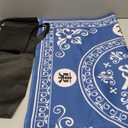 GUSTARIA Mahjong Mat,31.5"x31.5" Blue Rubber Anti-Slip Mahjong Table Mat with 3 Dice & Carrying Bag for Mahjong, Card, Board & Tile Games