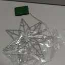 YEAHOME Christmas Tree Topper, Silver Glittered Hollow 7-Point Star Tree Topper, Lighted Wire Star with 20 LED Lights for Christmas Treetop, Xmas Tree Topper with Timer, Christmas Tree Decorations