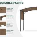 85''x 208'' Universal Doubleton Steel Pergola Replacement Cover for Pergola L-PG080PST, (Brown)