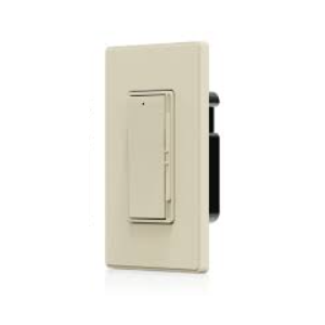 LIDER Dimmer Paddle Switch for Dimmable 300W LED/CFL Lights, 1-Pole or 3-Way, 120 V, Modern Upgrade, UL Listed, Wall Plate Included, White, 1 Pack