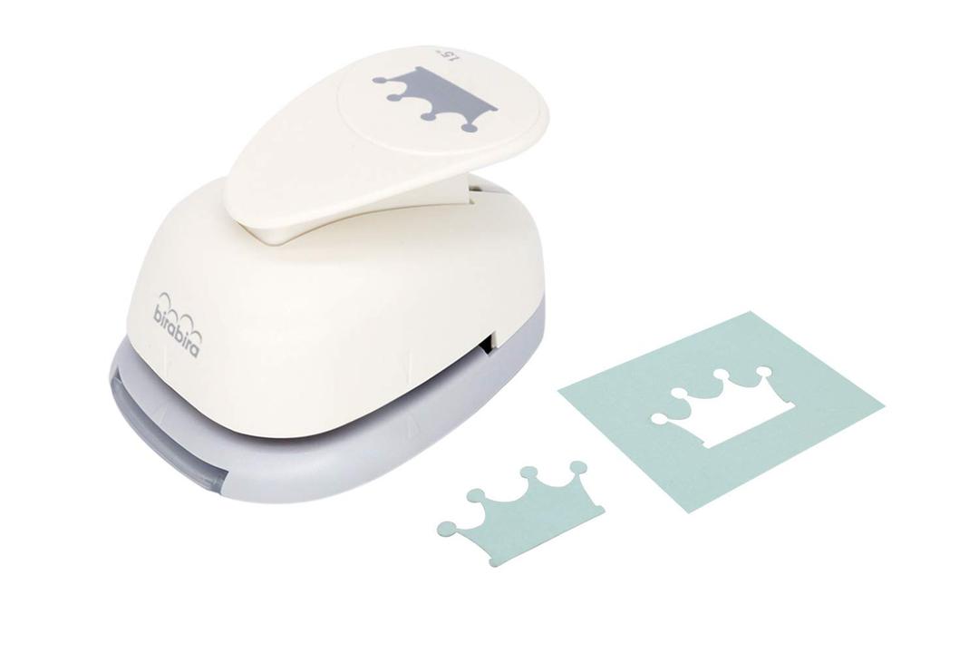 Bira Craft 1.5 inch Crown 4 Lever Action Craft Punch for Paper Crafting Scrapbooking