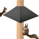 Metal Squirrel Baffle for 4x4 Wooden Pole, 19 Inch Metal Squirrel Deterrent Guards for Bird Feeders, Mount on Outside Wooden Pole, Squirrel Stopper to Deter Raccoons