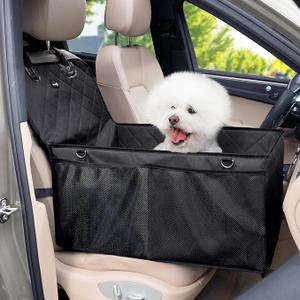 Pecute Extra Stable Dog Car Seat, Dog Car Seats for Small Dogs, Anti-Scratch&Waterproof Puppy Car Seat, Pet Car Seat with Safety Leash for Dogs and Cats, Dog Travel Bed Suitable for All Vehicles