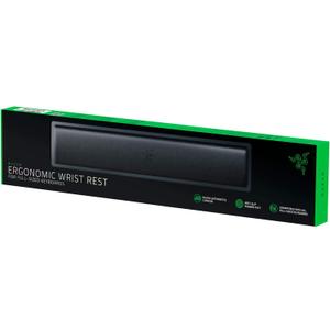 Razer Ergonomic Wrist Rest for Full-Sized Keyboards: Anti-Slip Rubber Base - Angled Incline - Classic Black