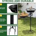 32.7 Inch Metal Bird Bath for Outside, Double Bowls Bird Baths for Outdoors, Freestanding Birdbaths for Outdoors Garden Decor, Bird Feeders Stand for Outdoors with Metal Stake,Garden Decor for Outside