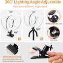 Video Conference Lighting Kit, Ring Light Clip on Laptop Monitor with 5 Dimmable Color & 5 Brightness Level for Webcam Lighting/Zoom Lighting/Remote Working/Self Broadcasting and Live Streaming, etc.