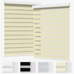 MYshade Size Custom Zebra Roller Shades Light Filtering Cordless Zebra Blinds for Indoor Windows Dual Layer Sheer Beige Shades for Bedroom Bathroom Living Room Office Easy to Install